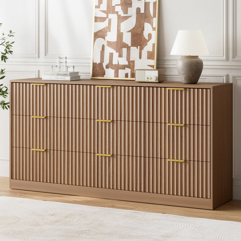 Latitude Run® 3-Piece 9-Drawer Dresser & 3-Drawer Nightstand Set
